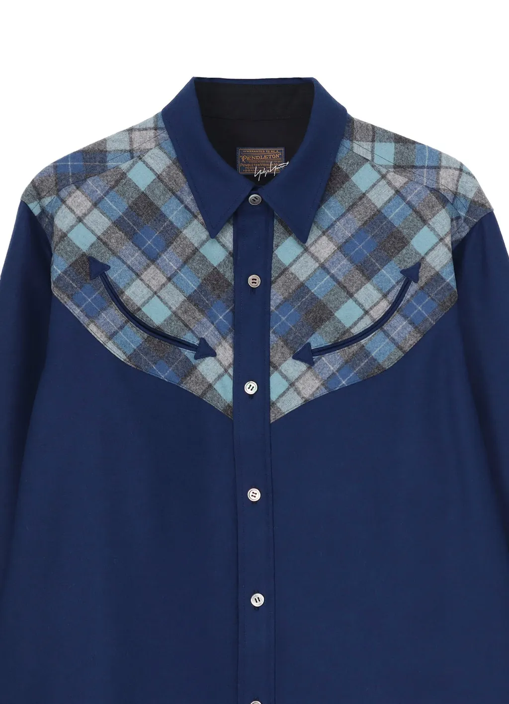 Yohji Yamamoto × Pendleton Plaid Blouse E