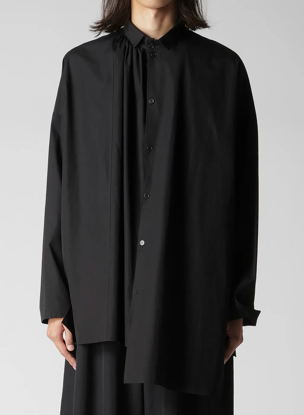 Cotton Broad Gather Double Blouse