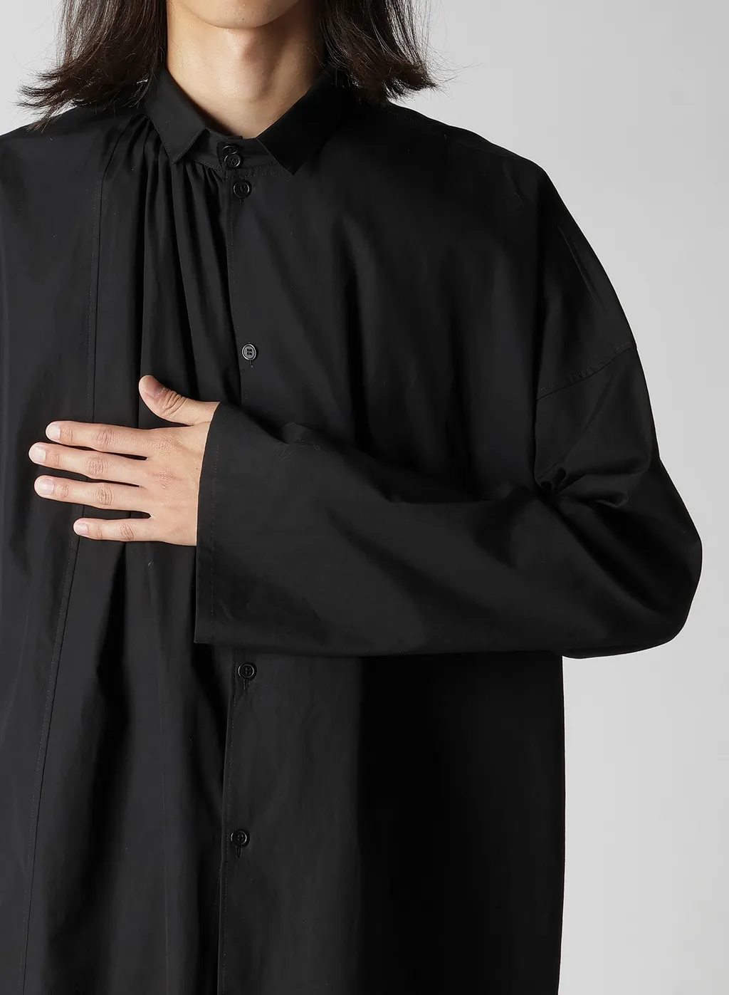 Cotton Broad Gather Double Blouse