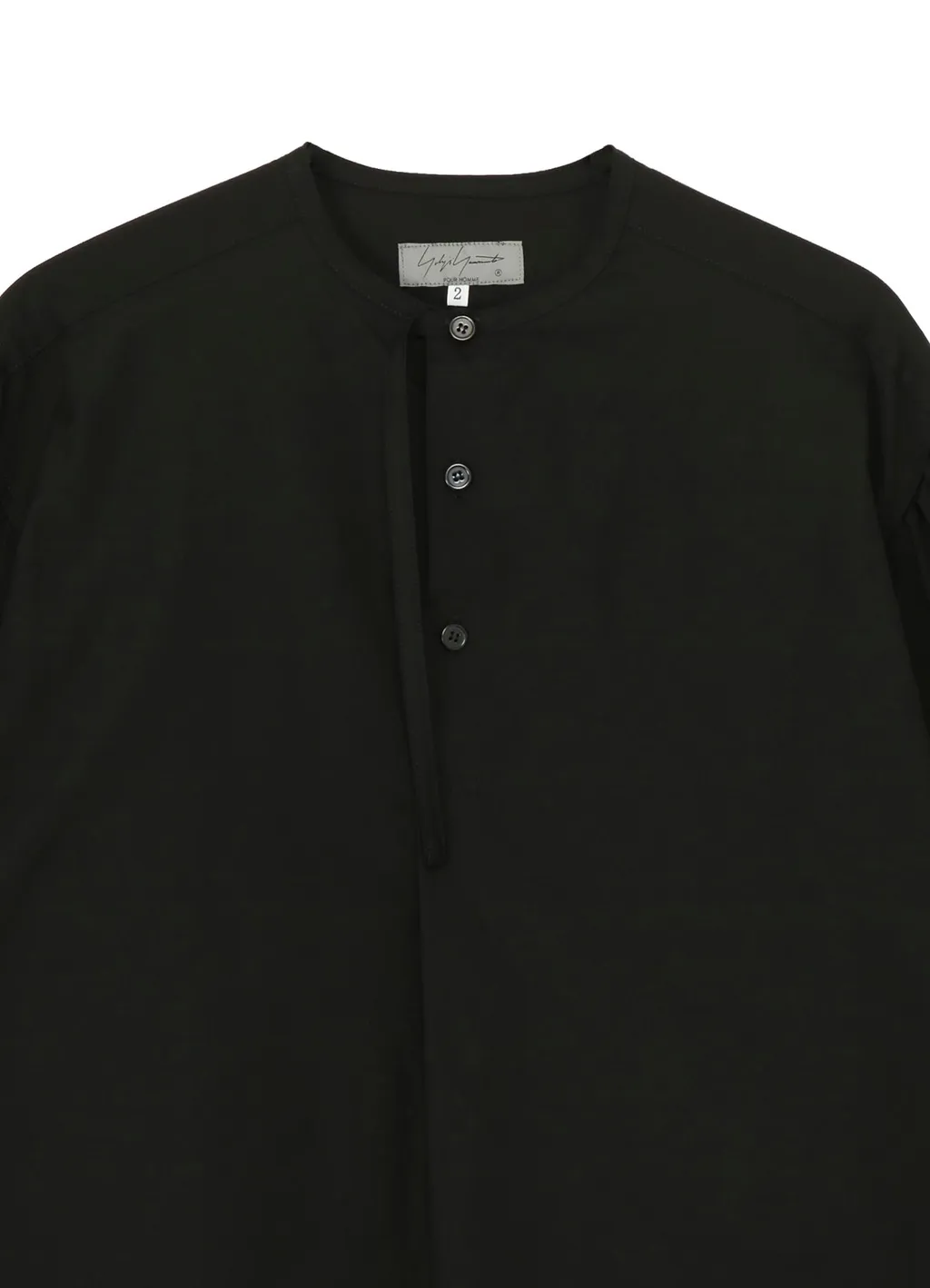 Cotton Broad Gather Sleeve Stand Blouse
