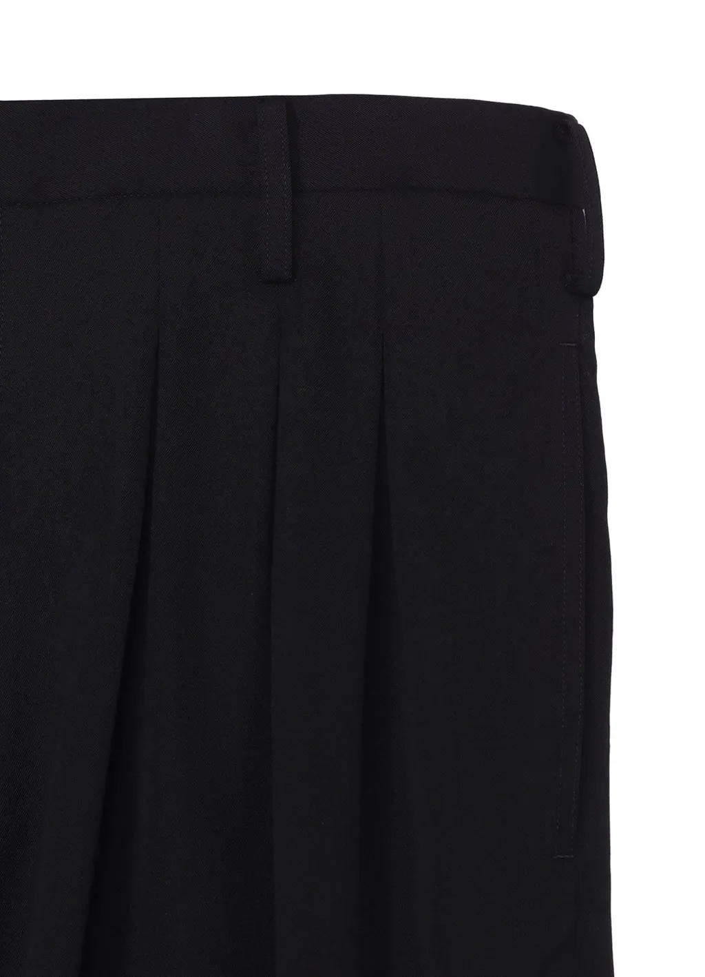 Wool Gabardine 12 Tucks Pants