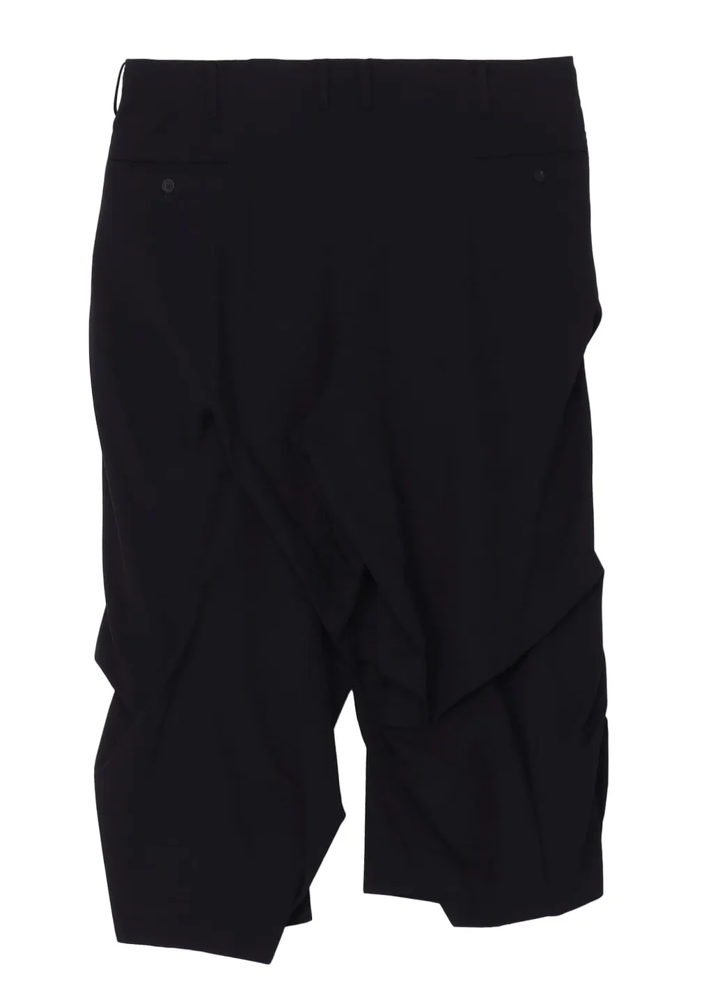 Wool Gabardine Thick Tucks Pants
