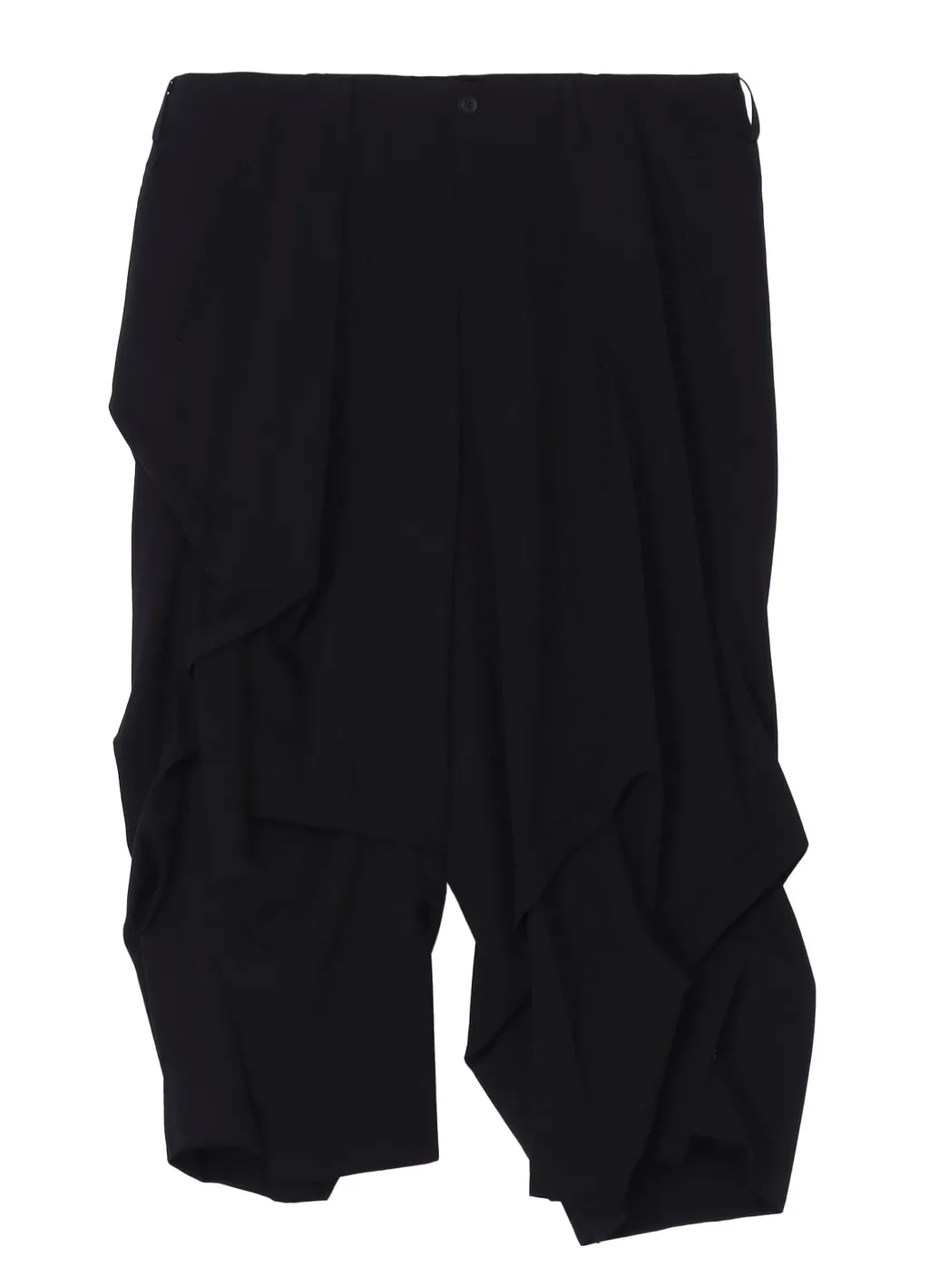 Wool Gabardine Thick Tucks Pants