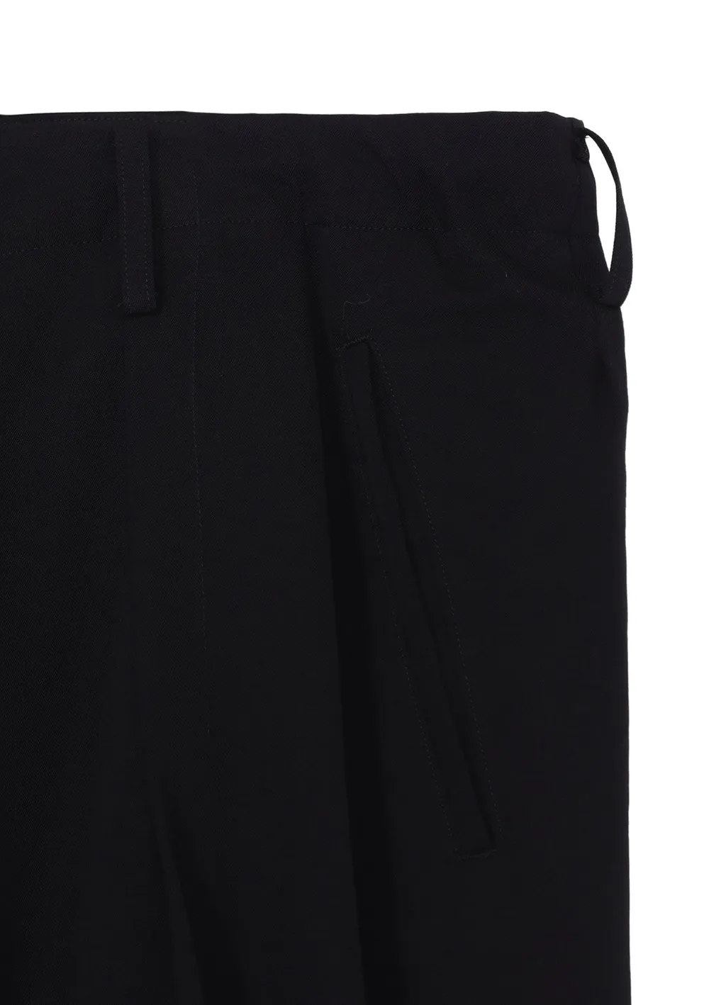 Wool Gabardine Thick Tucks Pants