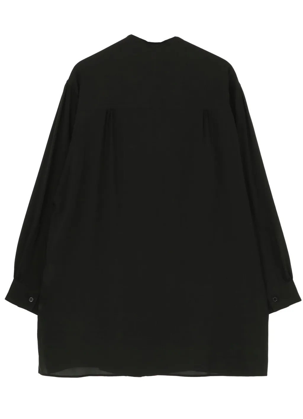 Cellulose Lawn Stand Collar Blouse