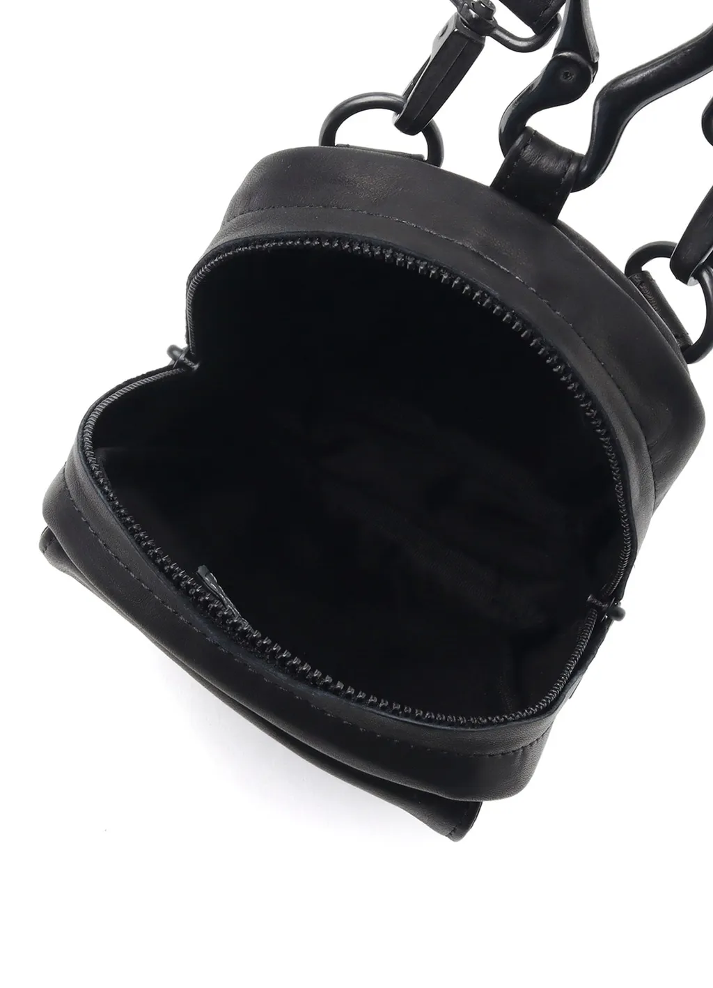 Scratch Horse Leather Zip Shoulder Pouch