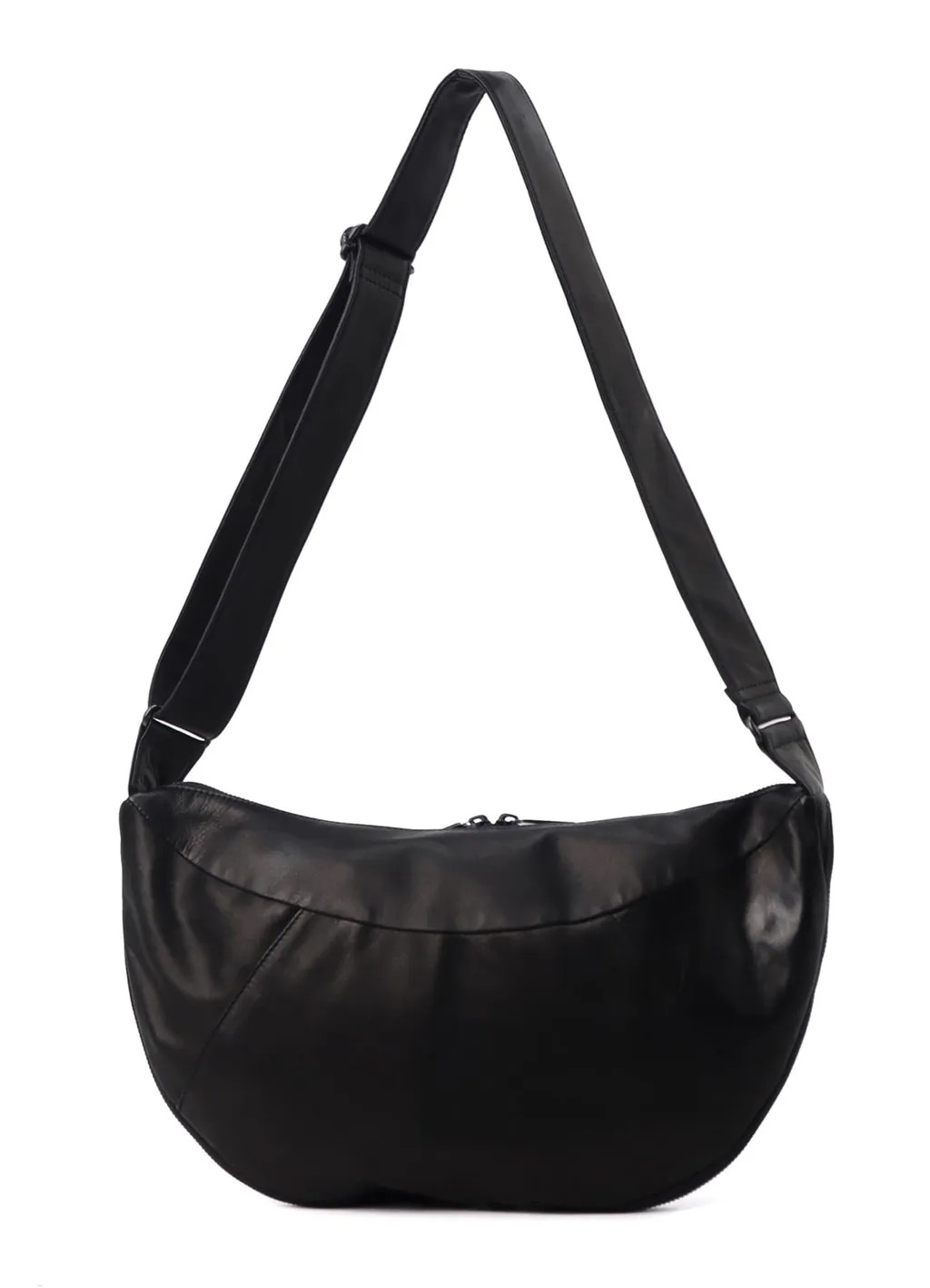 Scratch Horse Leather Half Moon Shoulder Bag