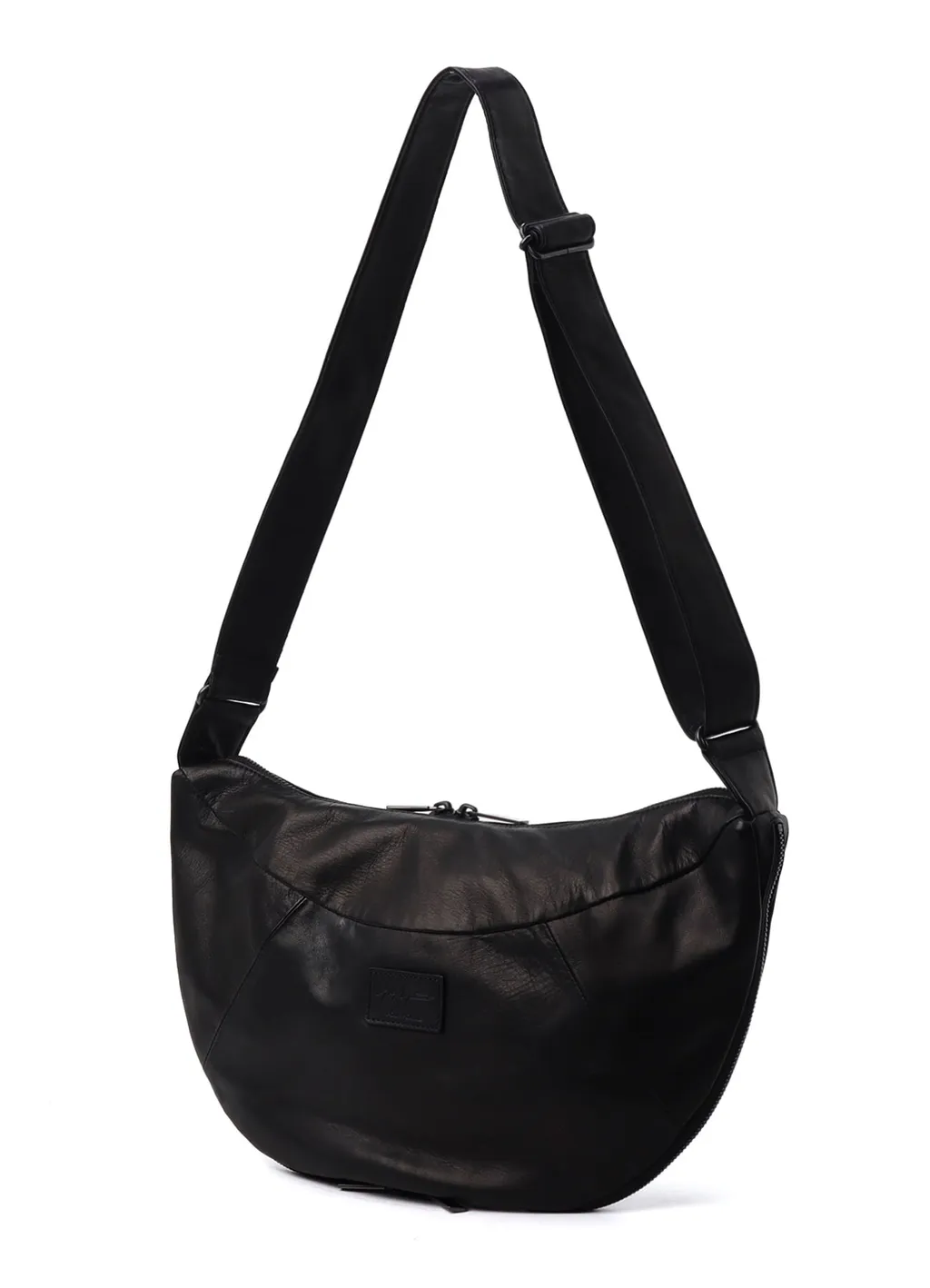 Scratch Horse Leather Half Moon Shoulder Bag