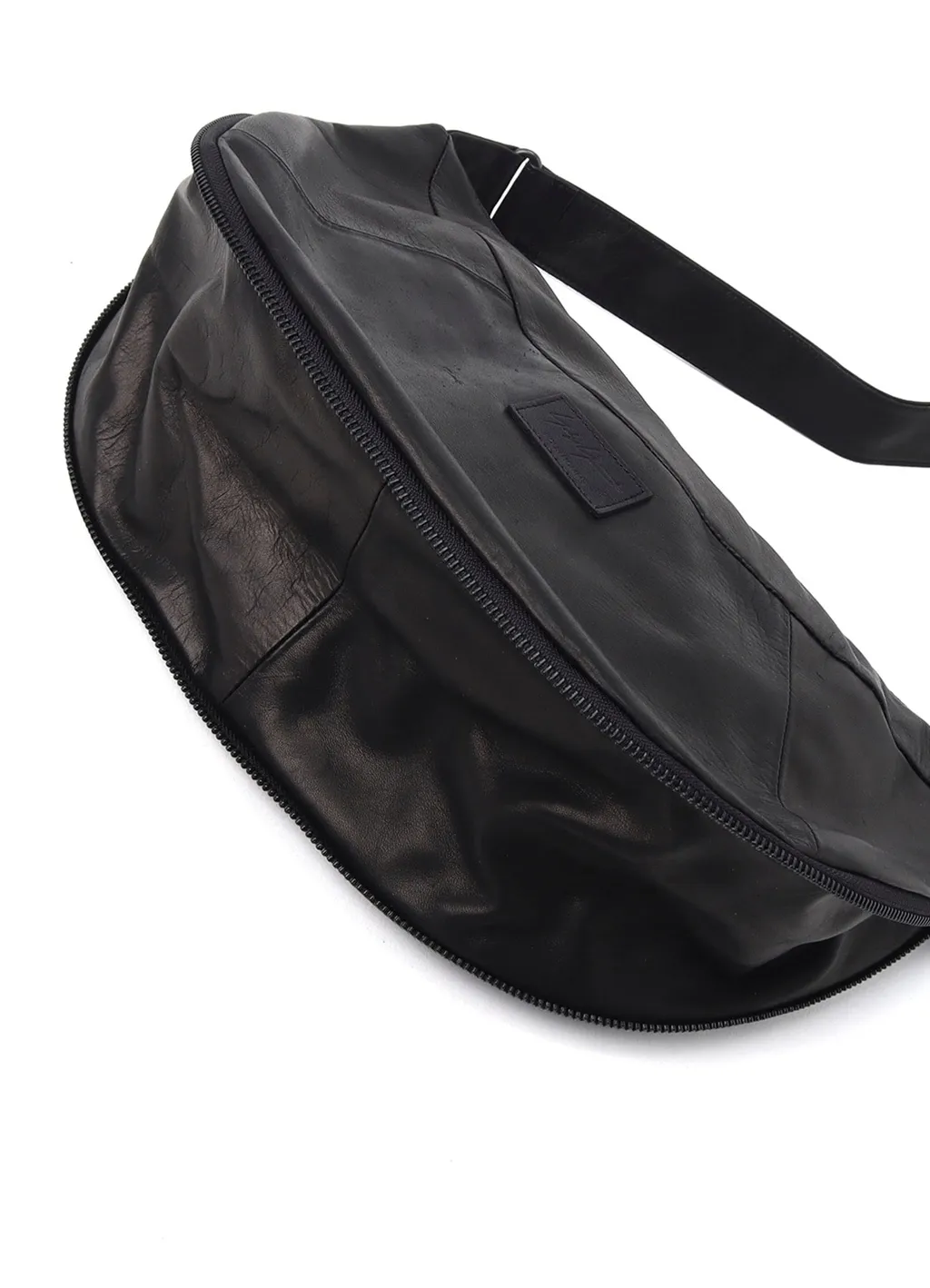 Scratch Horse Leather Half Moon Shoulder Bag