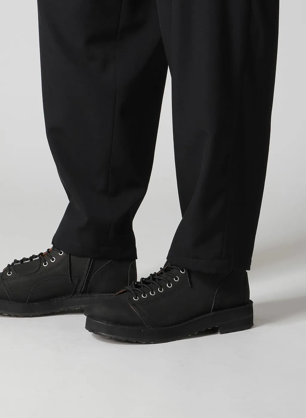 Wool Gabardine 2 Tucks Suspender Pants
