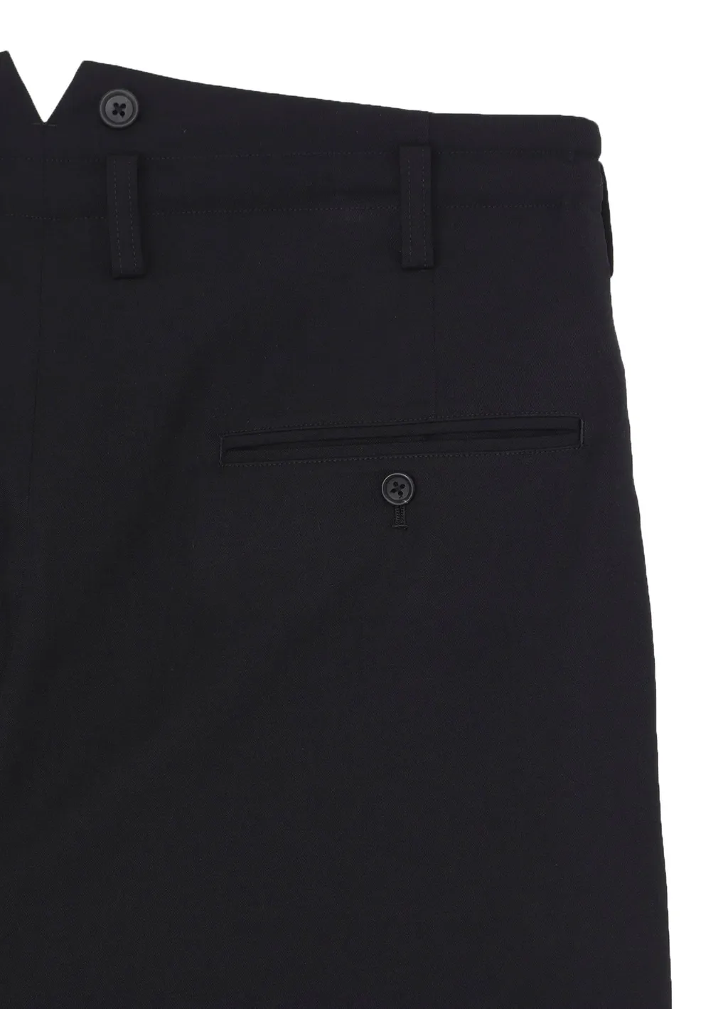Wool Gabardine 2 Tucks Suspender Pants