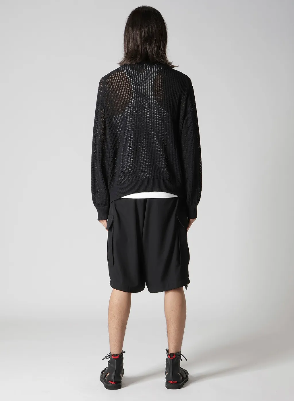 7G 1Ply Openwork Zip Blouson