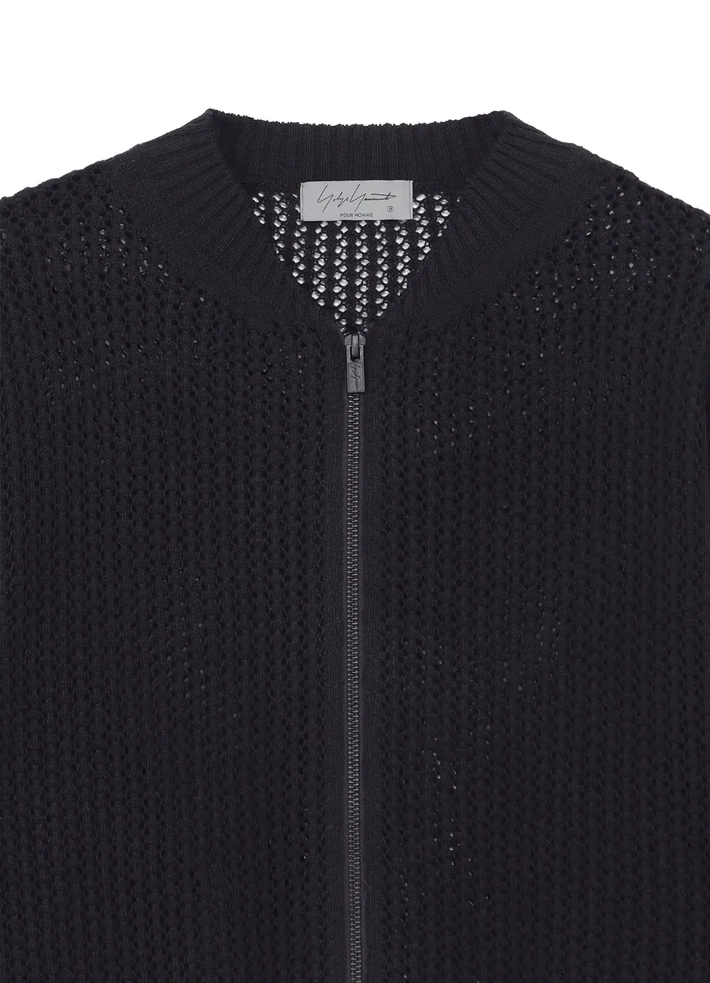 7G 1Ply Openwork Zip Blouson