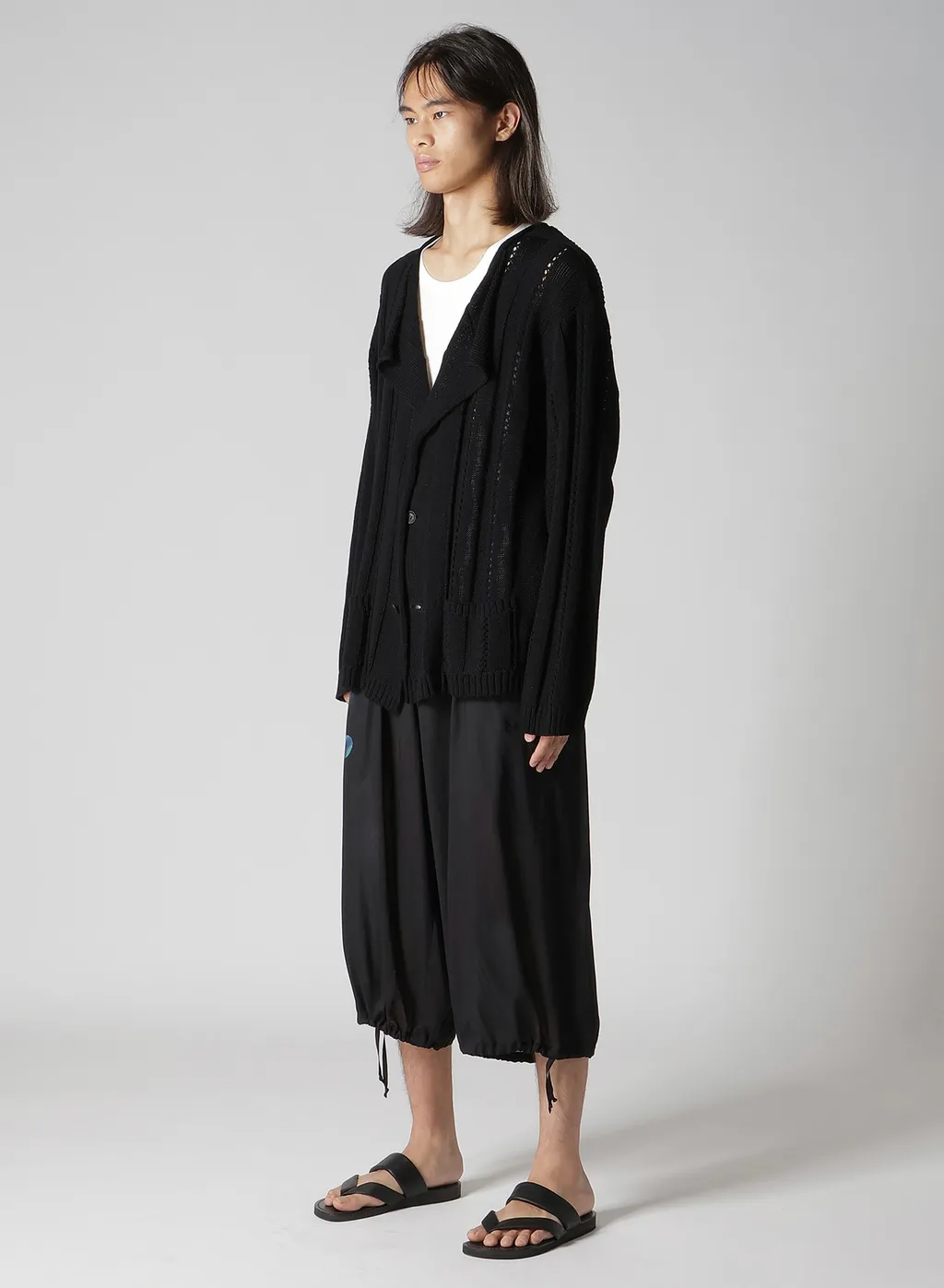 5G 1Ply Openwork Rib Cardigan
