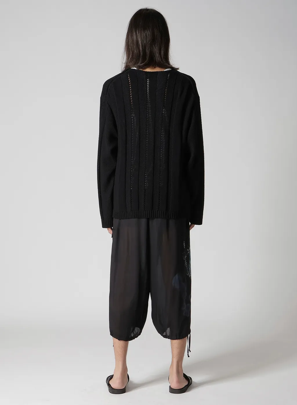 5G 1Ply Openwork Rib Cardigan