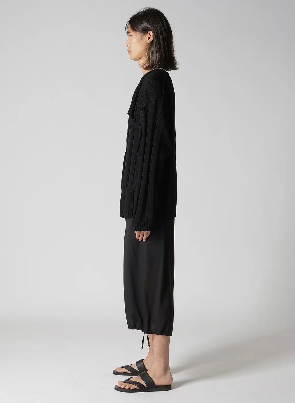 5G 1Ply Openwork Rib Cardigan