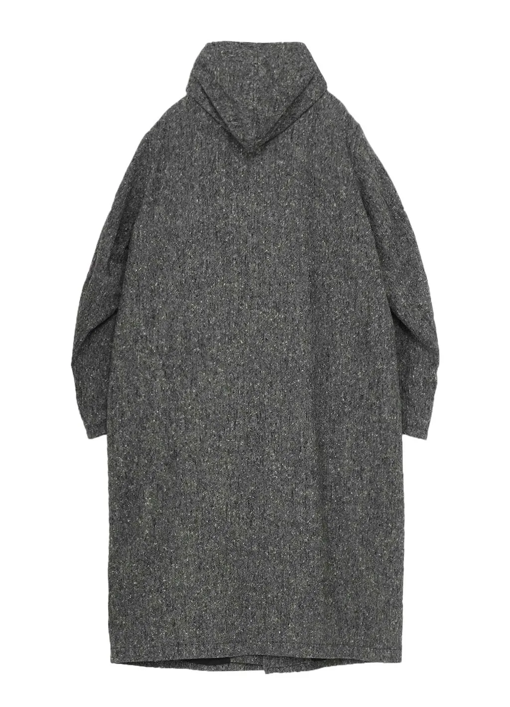 Nep Tweed Fly Front Hooded Coat