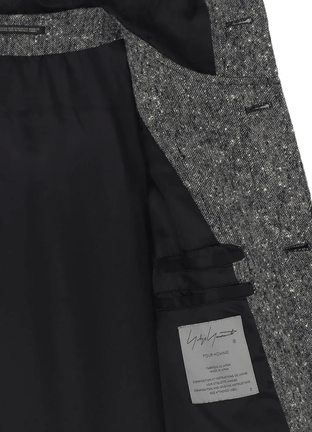 Nep Tweed Fly Front Hooded Coat