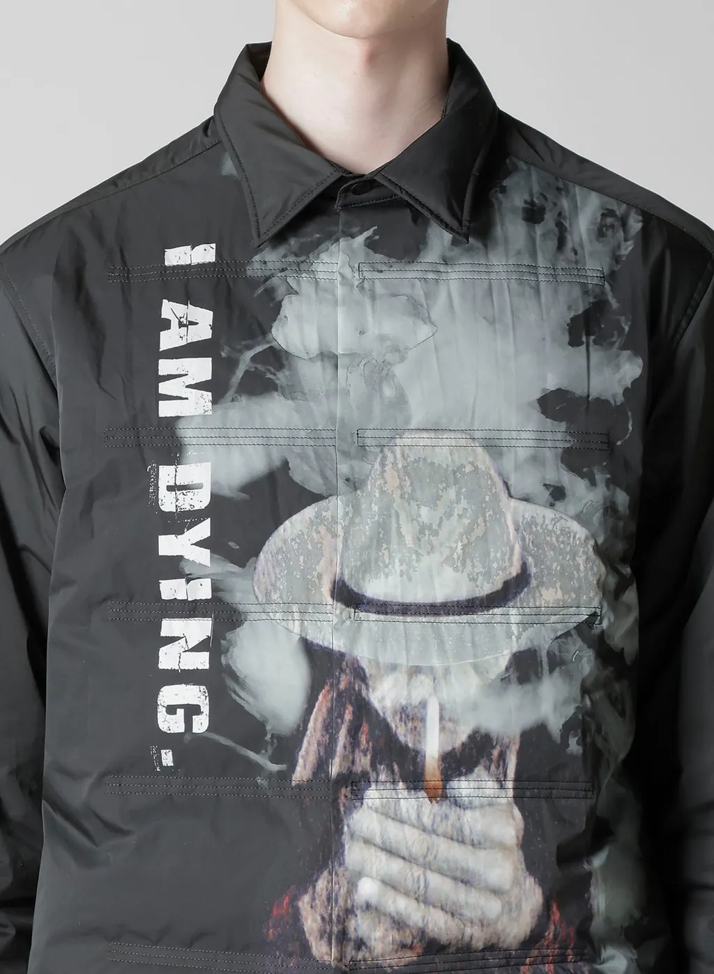 Tobacco Old Man Printed Padded Blouse