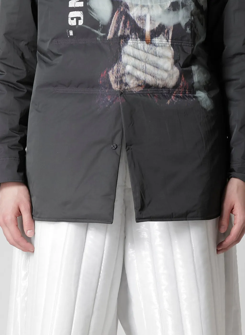 Tobacco Old Man Printed Padded Blouse