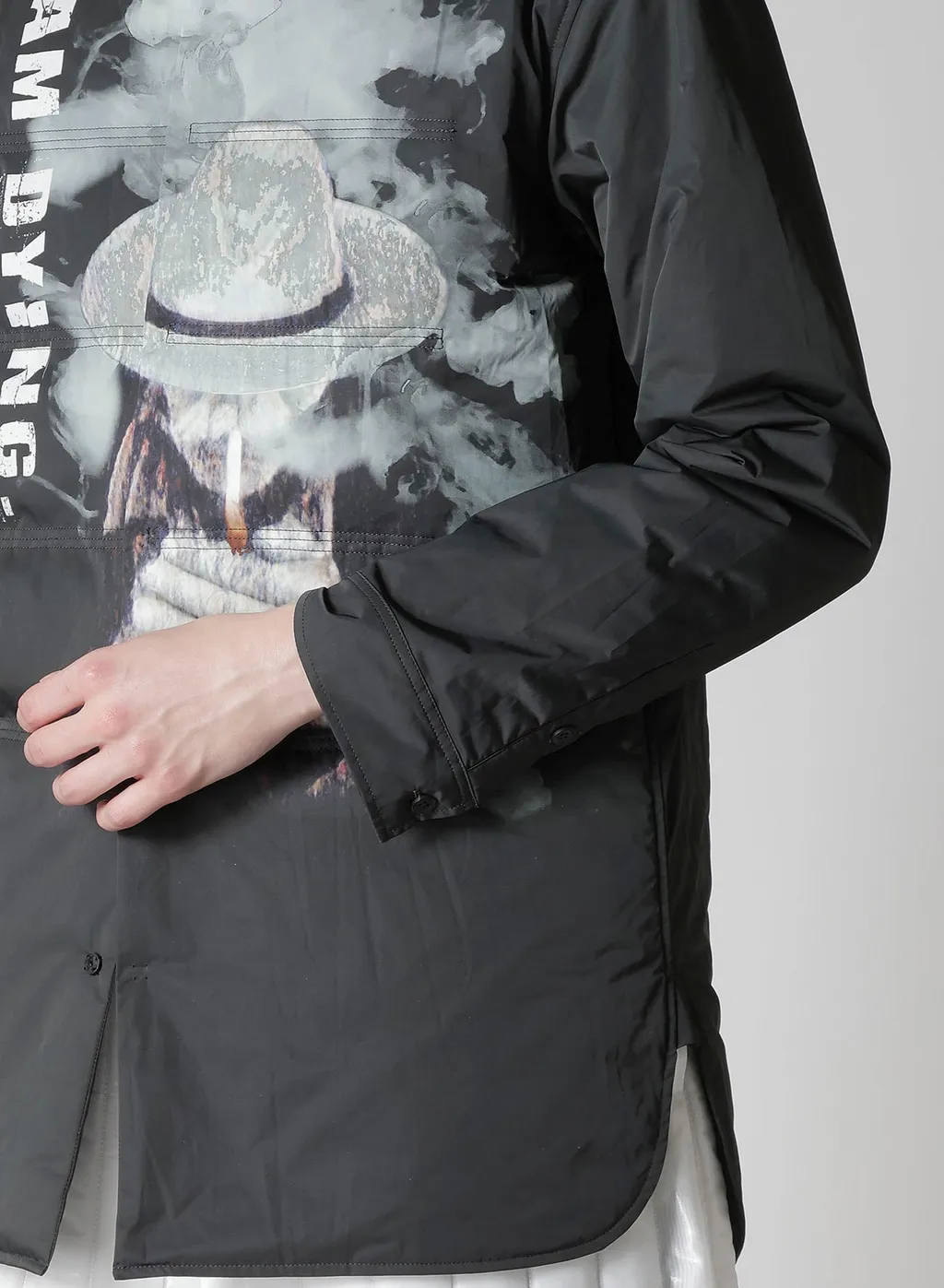 Tobacco Old Man Printed Padded Blouse