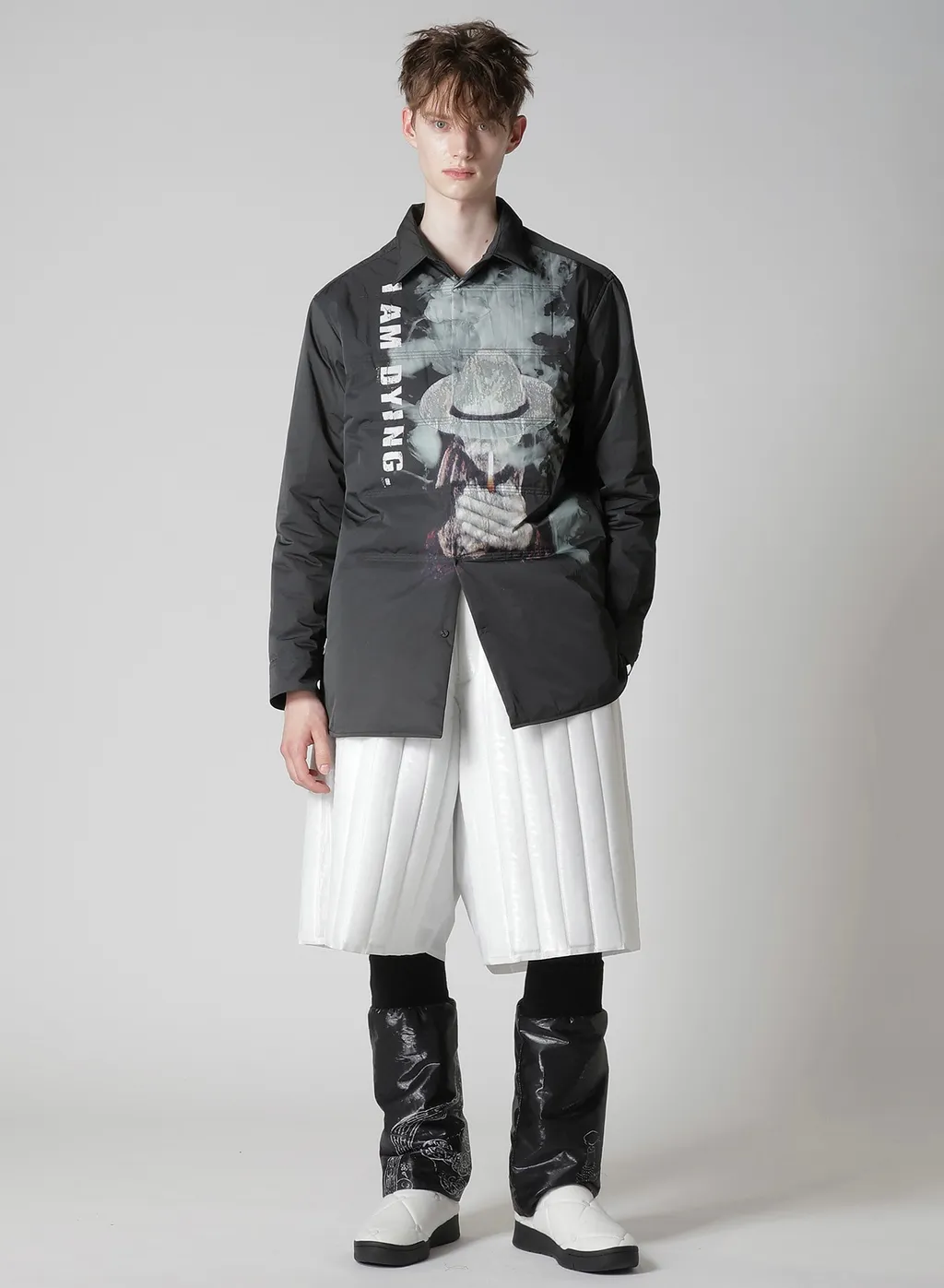 Tobacco Old Man Printed Padded Blouse