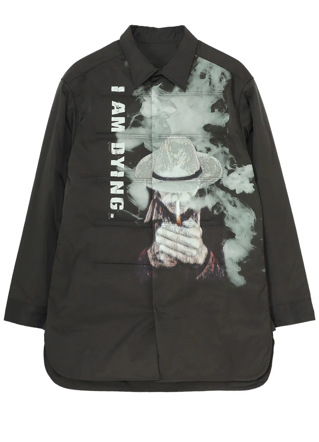 Tobacco Old Man Printed Padded Blouse