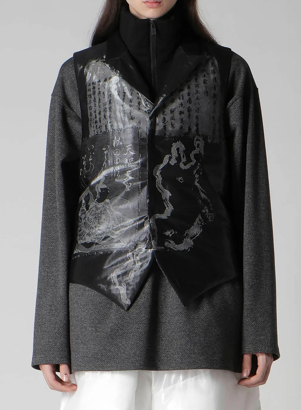 Biwa Lake Printed Transparent Vest