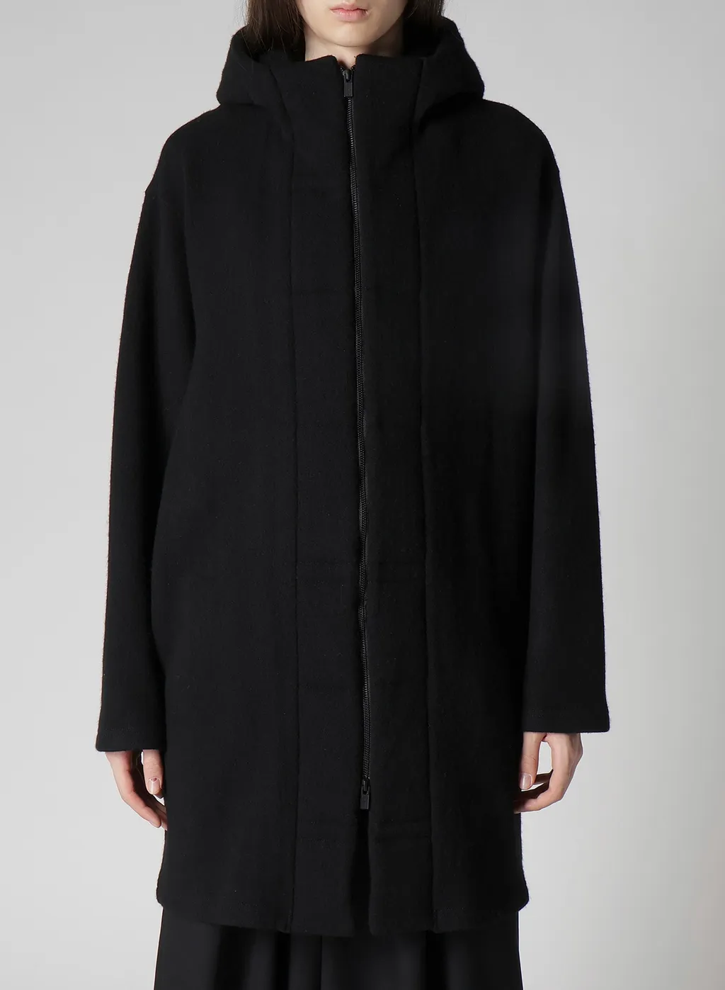 1/12 Wool Jacquard Padded Hoodie