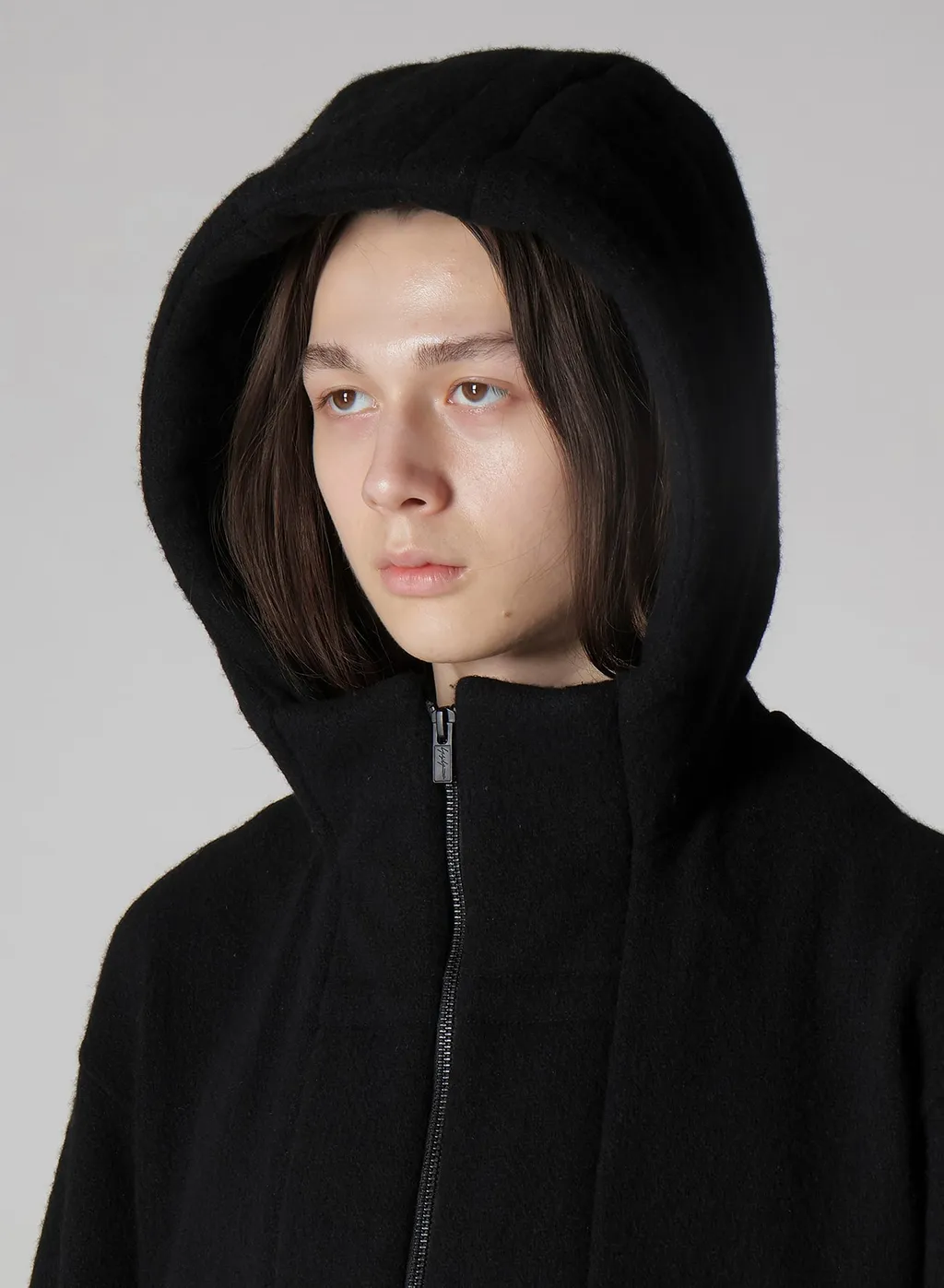 1/12 Wool Jacquard Padded Hoodie