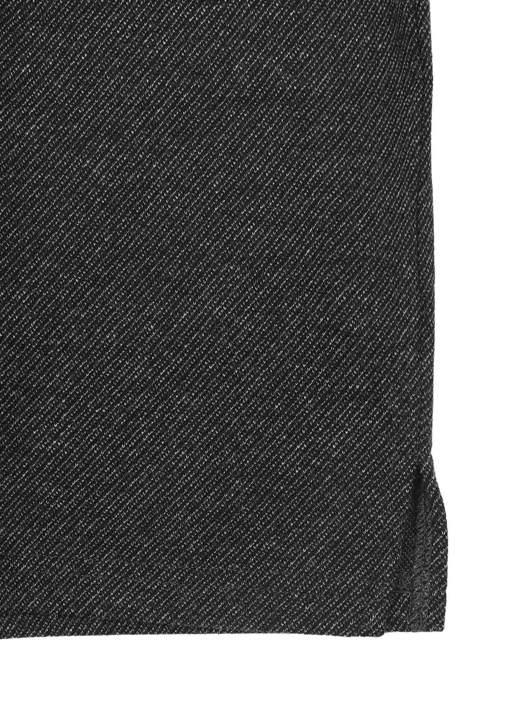 C/W Twill Jersey Padded Collar Half Zip Long Blouse