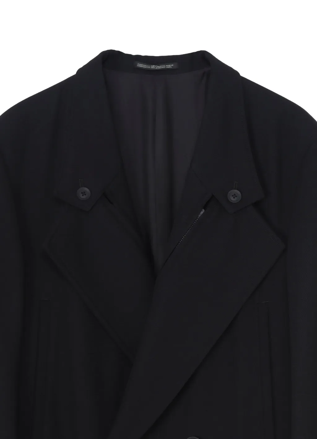 Army Gabardine Zipper Long Jacket