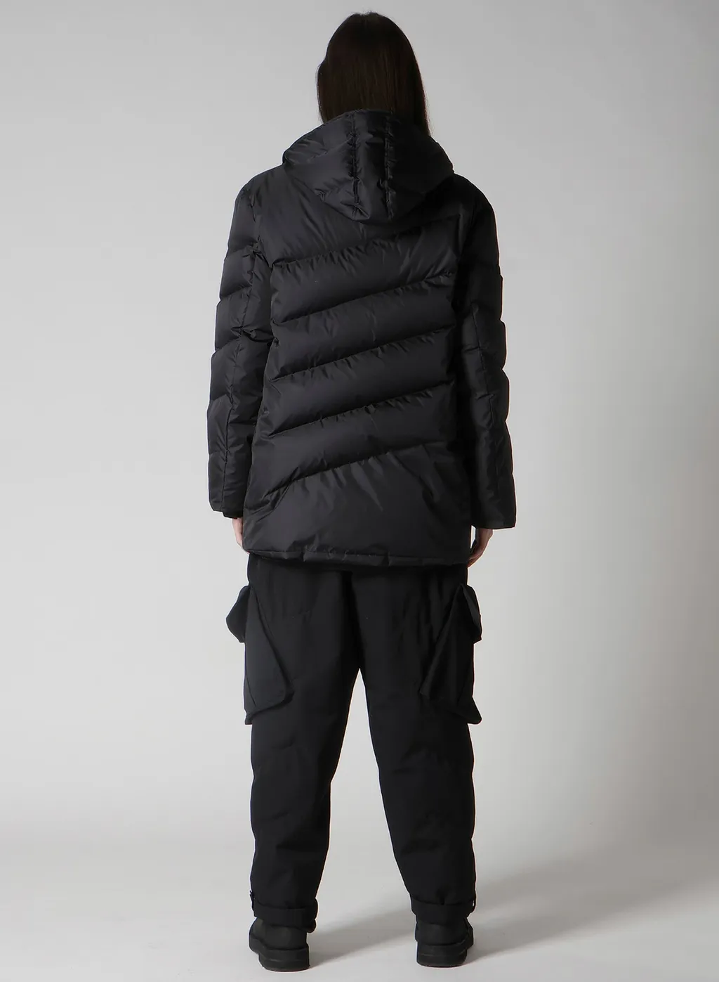 Nylon Taffeta Diagonal Down Jacket