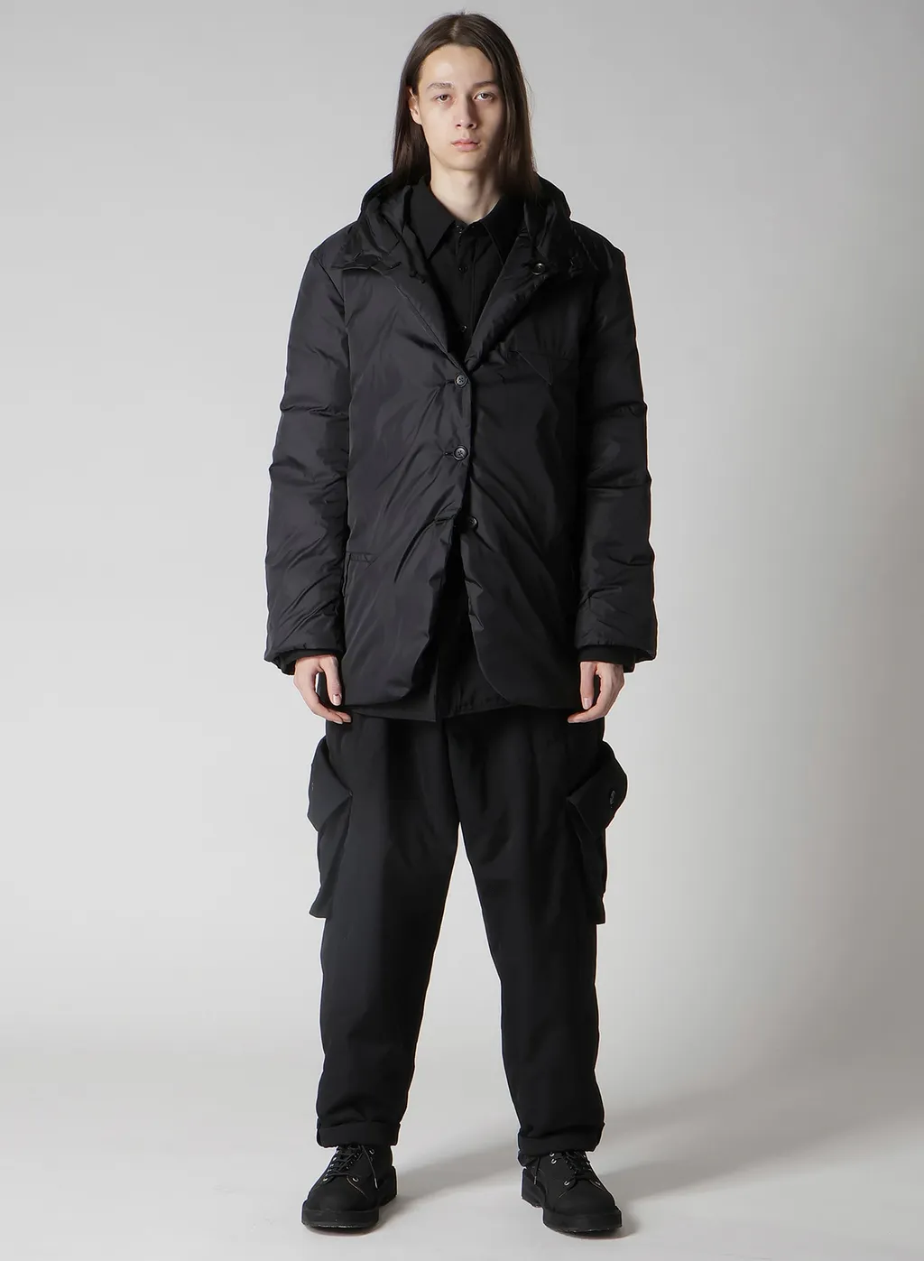 Nylon Taffeta Diagonal Down Jacket
