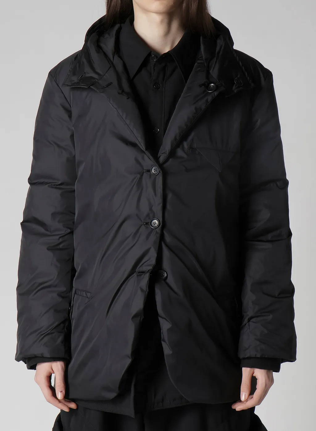 Nylon Taffeta Diagonal Down Jacket