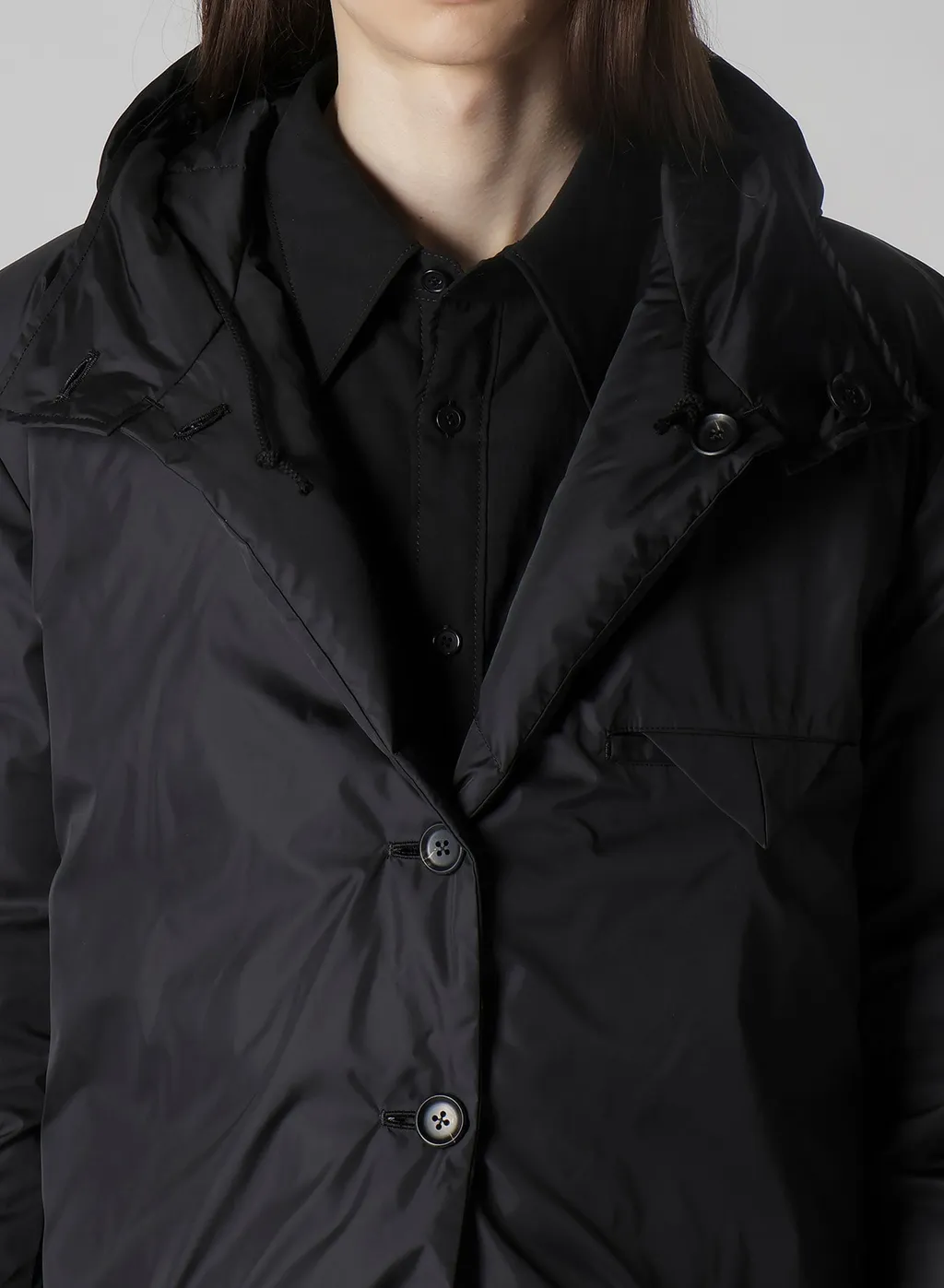 Nylon Taffeta Diagonal Down Jacket