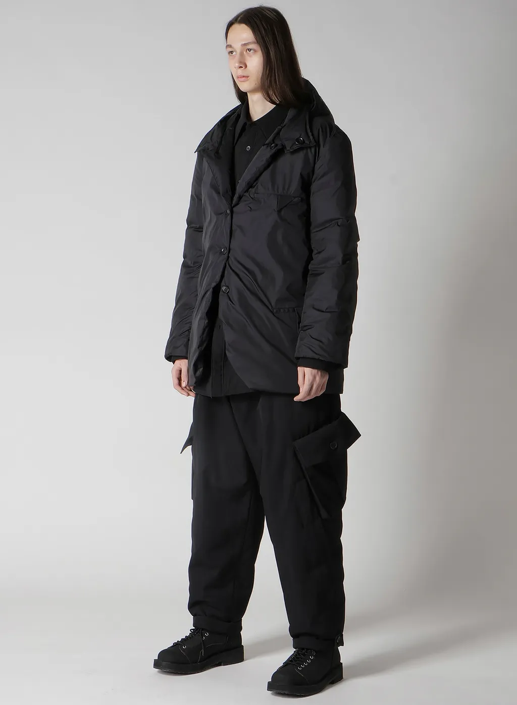 Nylon Taffeta Diagonal Down Jacket