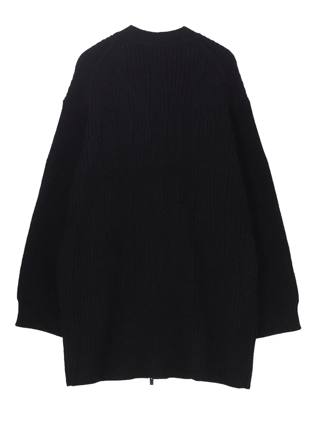 5G1P Cable+Cardigan Stitch Zip V Neck Cardigan