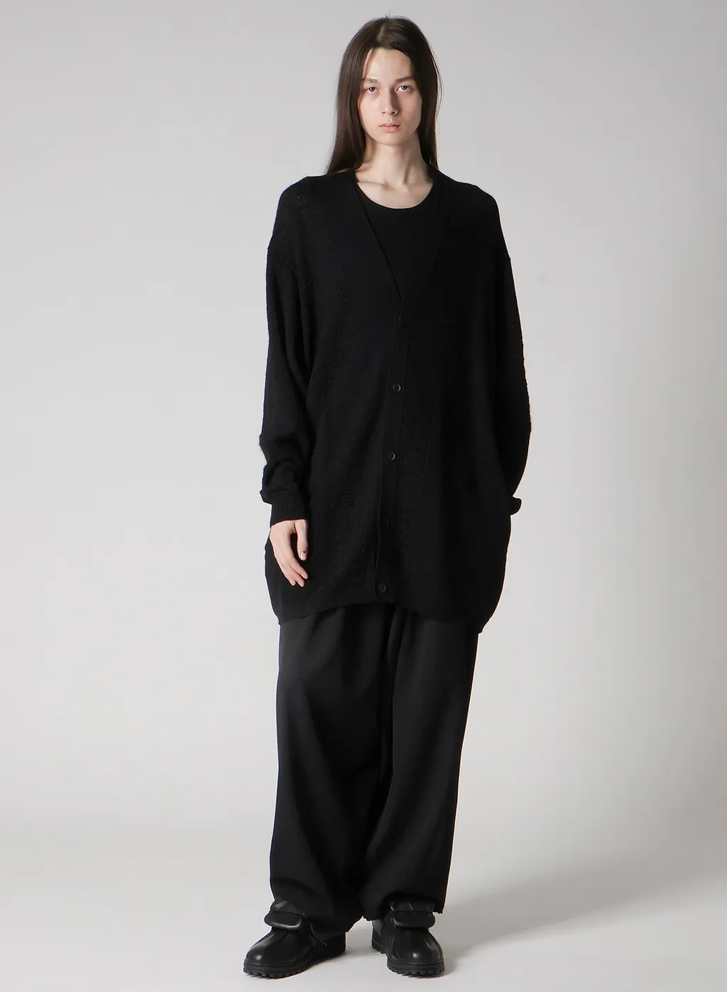5G1P Combination Knit Combination V Neck Cardigan