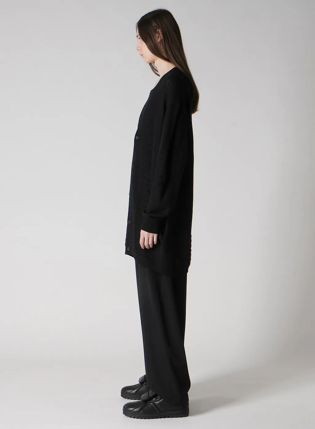 5G1P Combination Knit Combination V Neck Cardigan