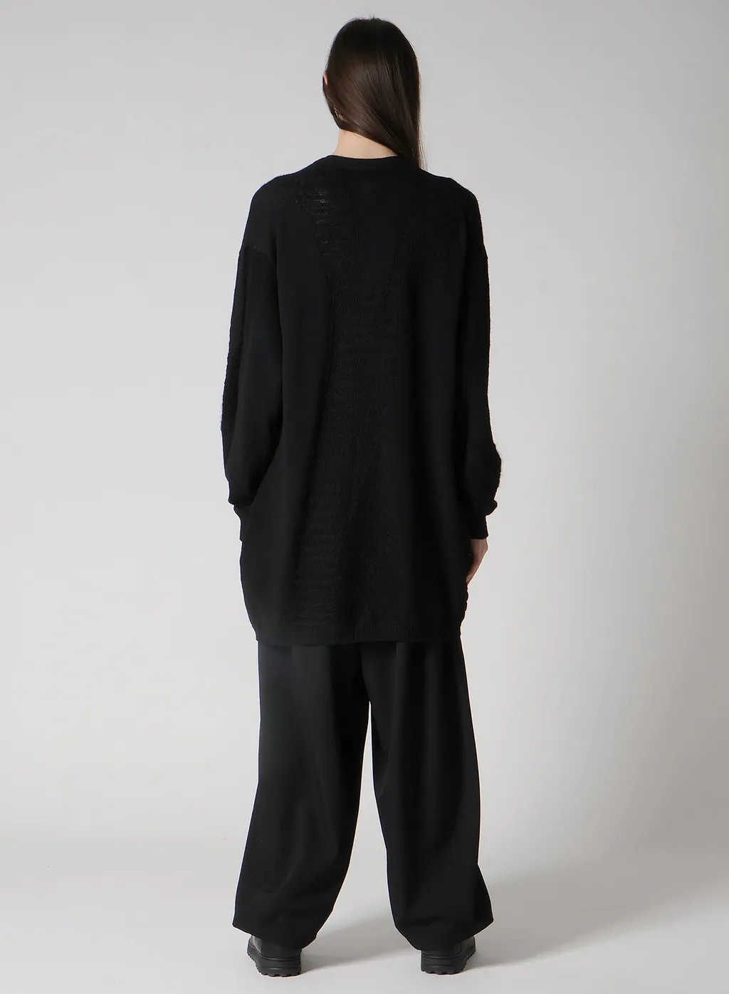 5G1P Combination Knit Combination V Neck Cardigan