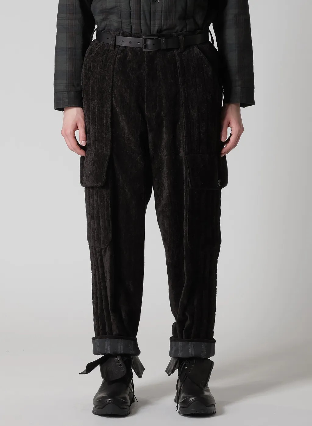Linen Velvet Out Pocket Padded Pants