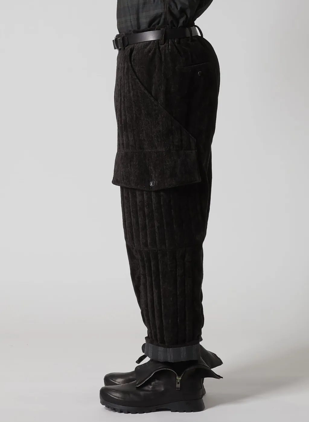 Linen Velvet Out Pocket Padded Pants