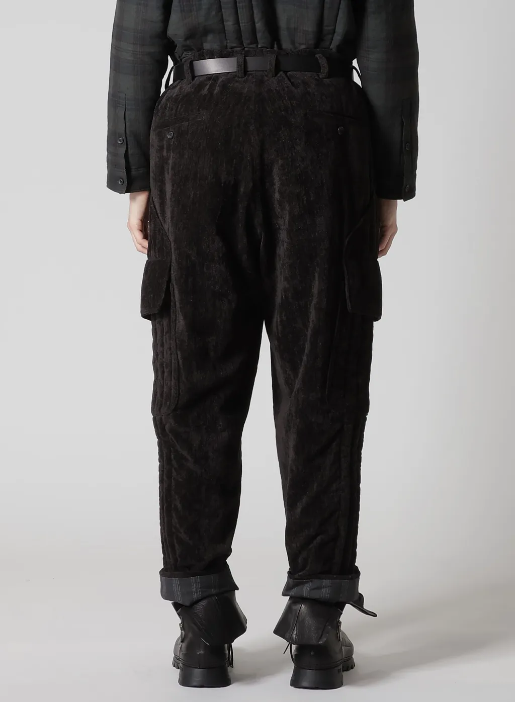 Linen Velvet Out Pocket Padded Pants
