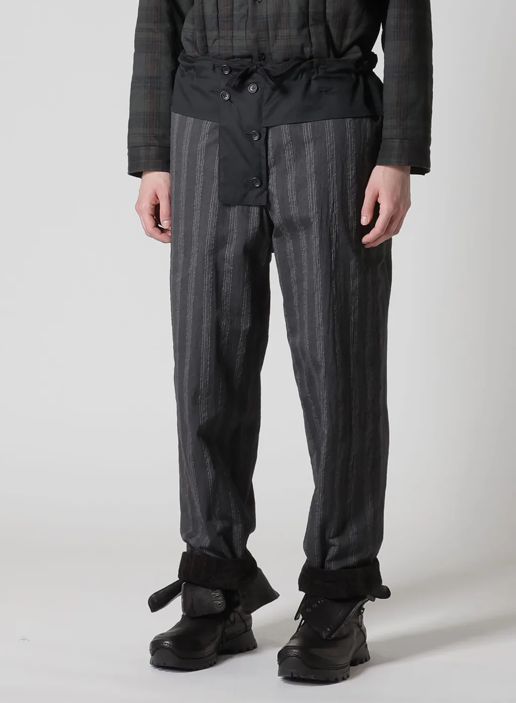 Linen Velvet Out Pocket Padded Pants