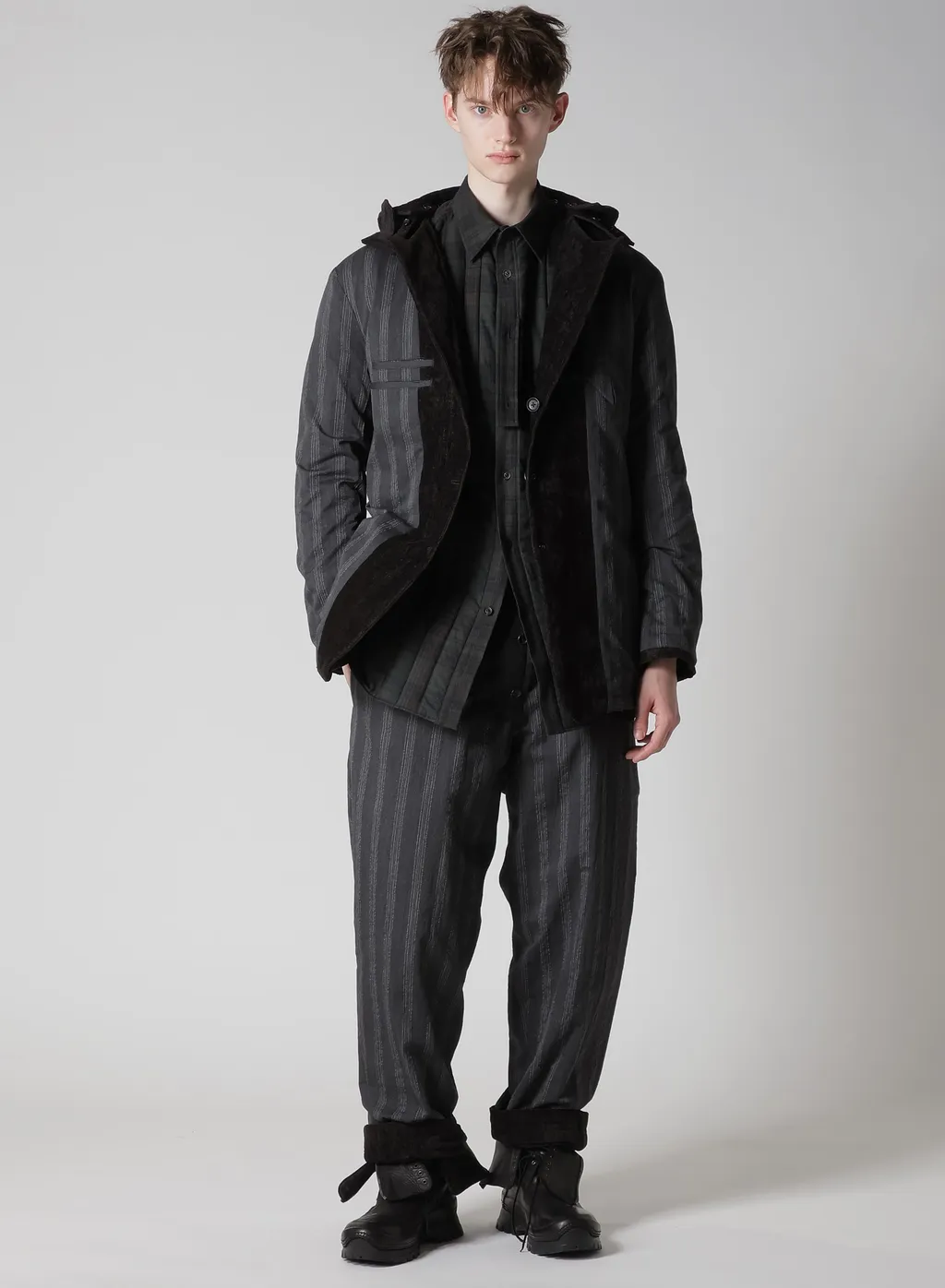 Linen Velvet Out Pocket Padded Pants