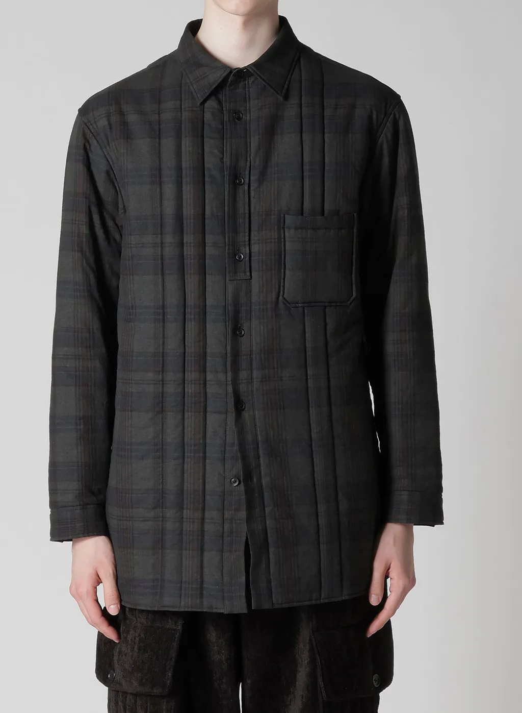 Madras Ink Plaid Padded Blouse