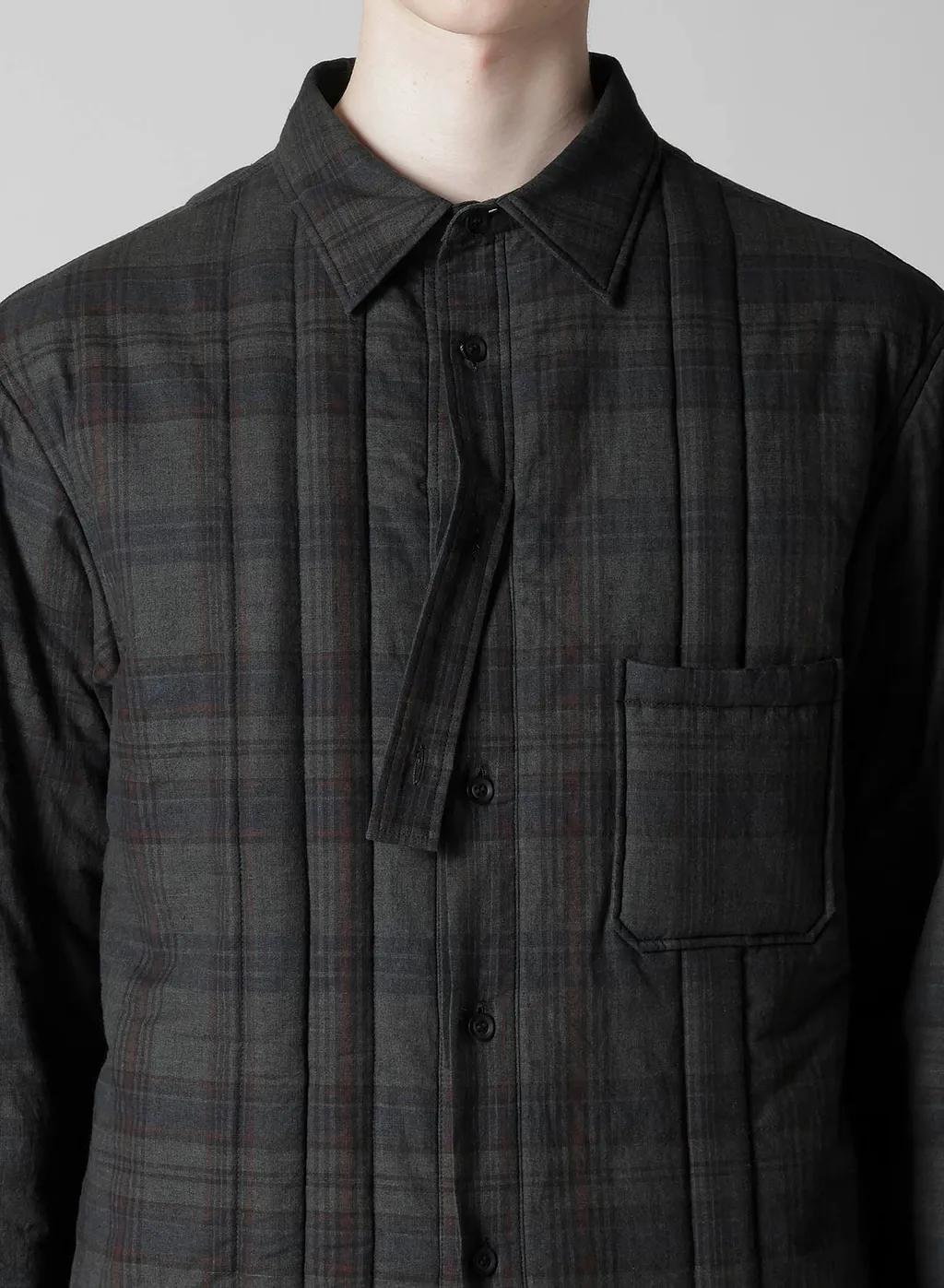 Madras Ink Plaid Padded Blouse