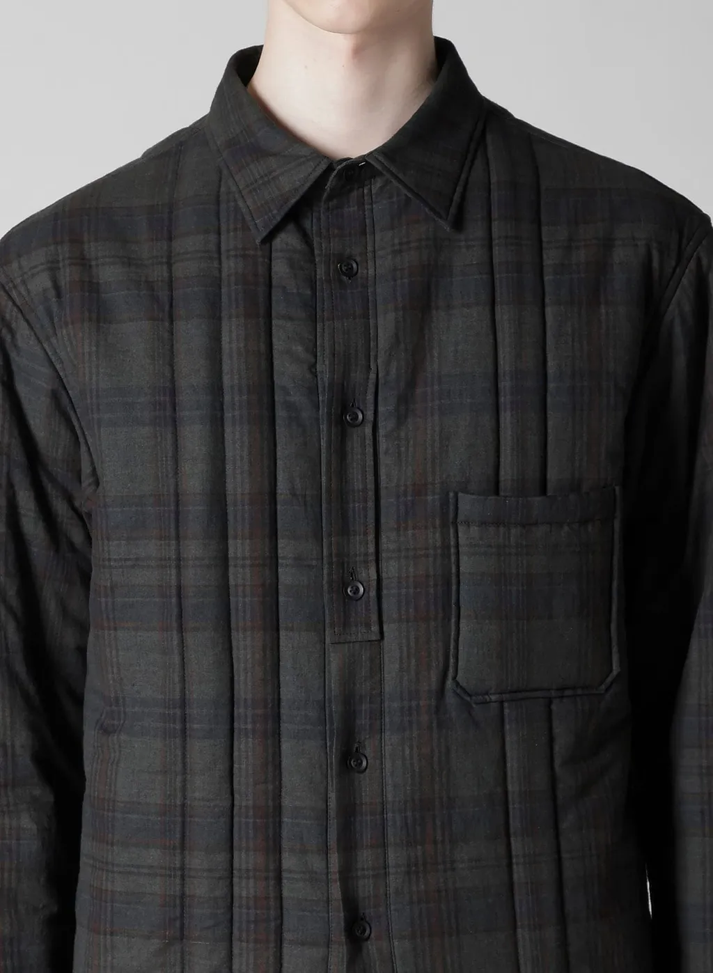 Madras Ink Plaid Padded Blouse