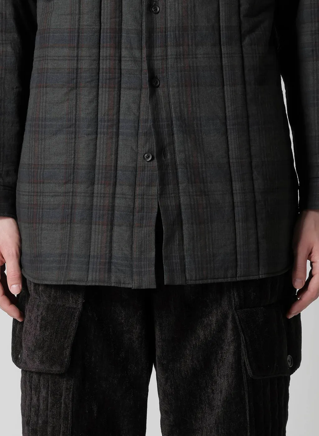 Madras Ink Plaid Padded Blouse